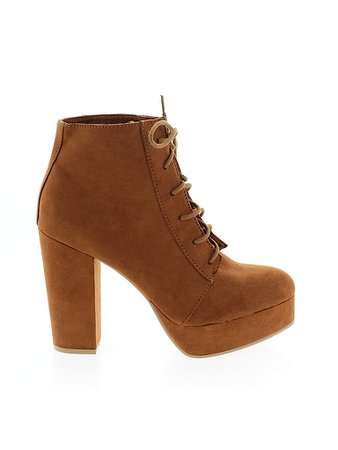 Divided by H&M Solid Brown Ankle Boots Size 38 (EU) - 54% off | thredUP