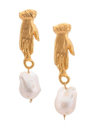 Alighieri 18kt Yellow Gold The Curator Of The Moon Earrings - Farfetch