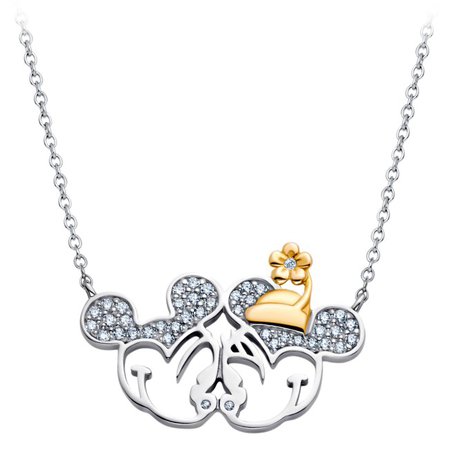 Mickey and Minnie Mouse Stationary Pendant Necklace by CRISLU | shopDisney