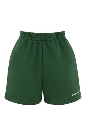 Clothing : Shorts : 'Auden' Green Jersey Track Shorts