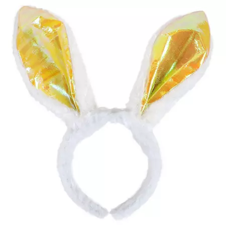 Plush Metallic Easter Bunny Ears Headbands | Dollar Tree