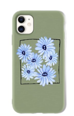 Green Case with Flowers in Frame