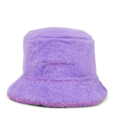 JACQUEMUS Le bob Neve faux fur bucket hat