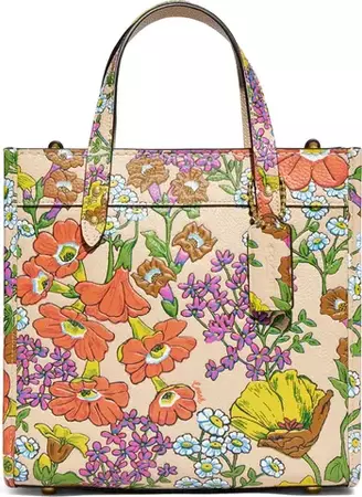 COACH Floral Leather Field Tote | Nordstrom
