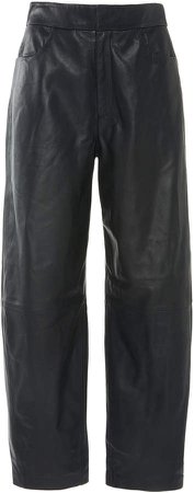 Novara Leather Wide-Leg Pants