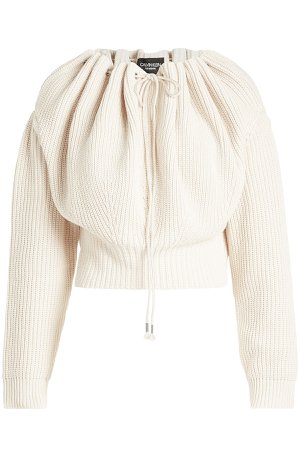 Off-Shoulder Knit Pullover Gr. M