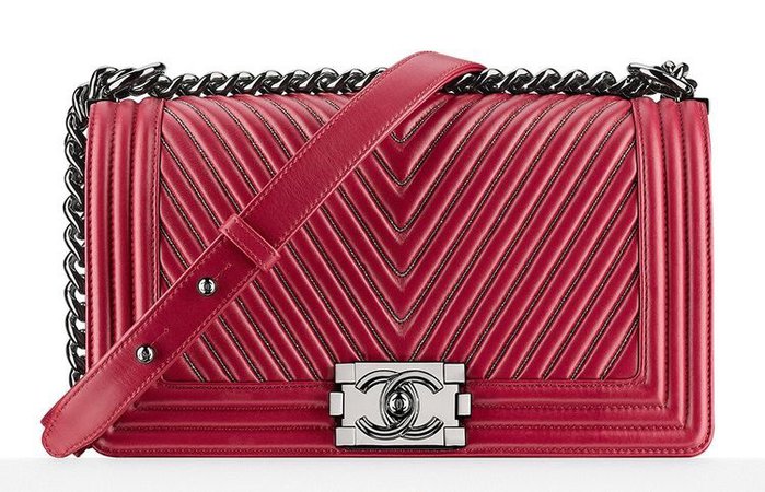 red pink chanel bag