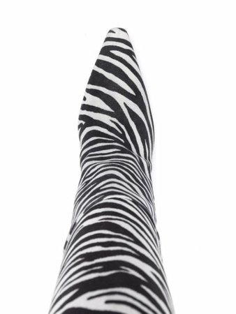 Shop The Attico zebra-print pointed-toe boots with Express Delivery - FARFETCH