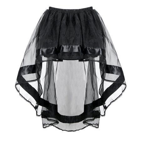 Black Multi-Layer Flowy Skirt