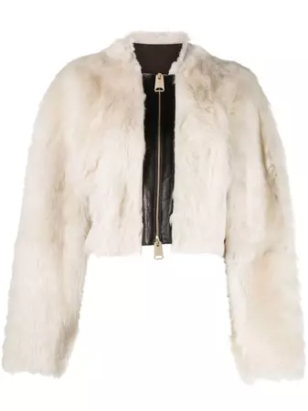 KHAITE Gracell faux-fur Cropped Jacket - Farfetch