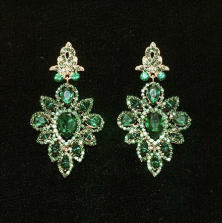 vintage green earrings