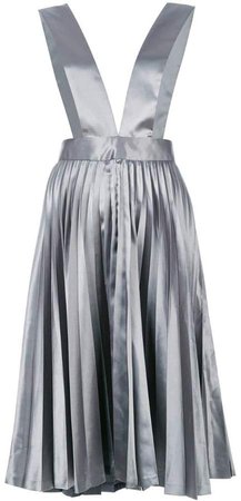Pre-Owned pleated metallic skirt