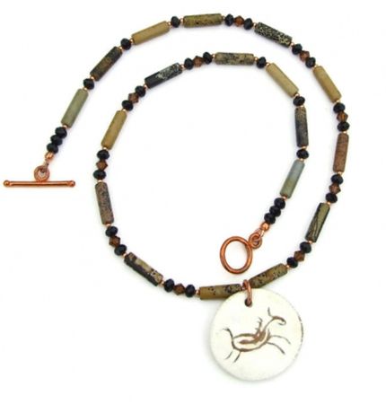 petroglyph horse necklace