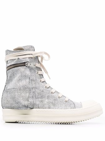 Shop Rick Owens DRKSHDW high-top flatform trainers with Express Delivery - FARFETCH