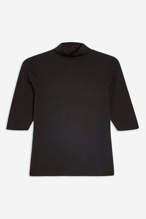 Half Sleeve Funnel Top - T-Shirts - Clothing - Topshop
