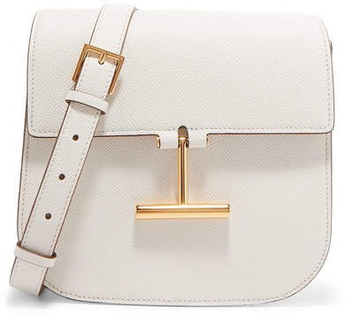 Tara Mini Textured-leather Shoulder Bag - White