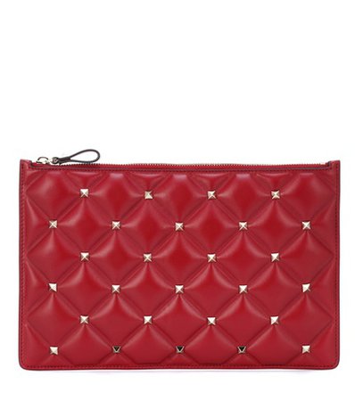 Valentino Garavani embellished leather pouch