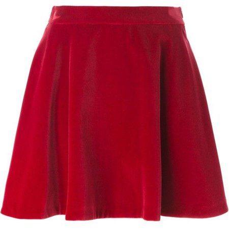Red Velvet Skater Skirt