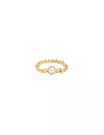 Collage Fine Chain Ring Gold Online | Zimmermann