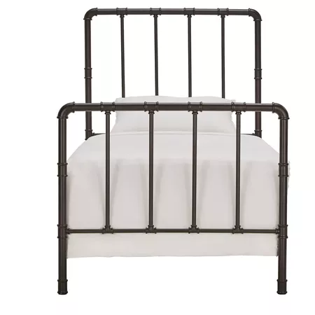 Marmora Industrial Piping Metal Bed Twin -Bronzed Black Inspire Q : Target