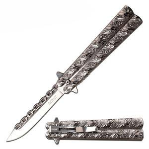 Chained Butterfly Knife- Silver – Blades For Babes