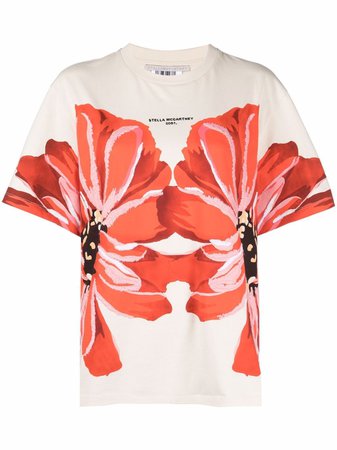 Stella McCartney Giant Flowers Embroidery T-shirt - Farfetch