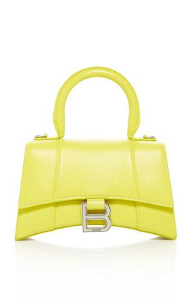 Hourglass Xs Embellished Textured-Leather Top Handle Bag By Balenciaga | Moda Operandi