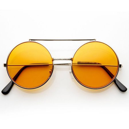 *clipped by @luci-her* Steampunk Vintage Circle Round Flip Up Vintage Sunglasses 8793