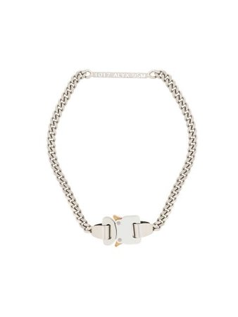 Shop silver 1017 ALYX 9SM buckle chain necklace with Express Delivery - Farfetch