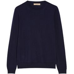 Burberry Flannel-trimmed merino wool sweater