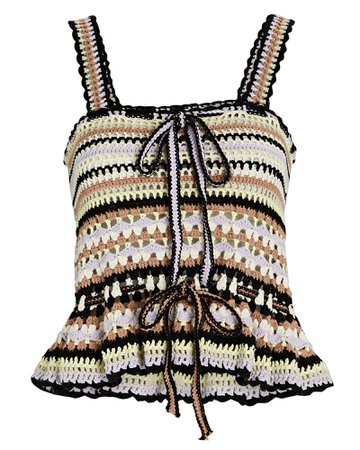 Ulla Johnson Zita Crochet Knit Tank Top | INTERMIX®