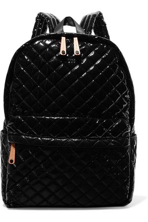 MZ Wallace | Metro leather-trimmed quilted patent-shell backpack | NET-A-PORTER.COM