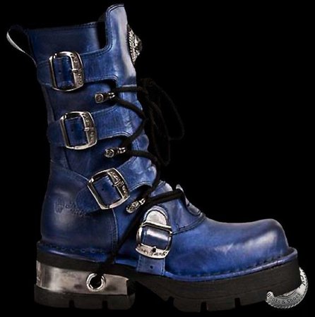 blue punk boots