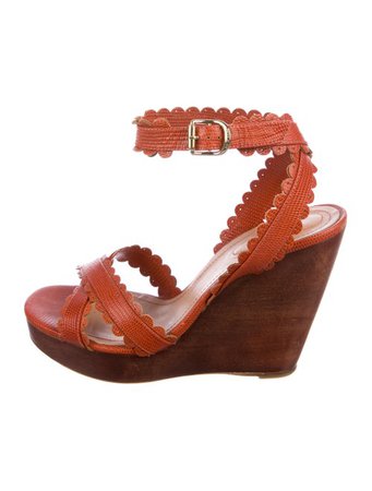 See by Chloé Embossed Wedge Sandals - Shoes - WSE33737 | The RealReal