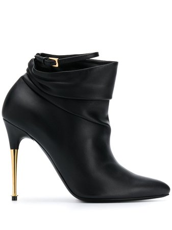 Tom Ford Gold-Tone Heel 110Mm Ankle Boot | Farfetch.com