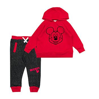 Disney Boys Mickey Mouse 2-pc. Pant Set Toddler, Color: Red - JCPenney