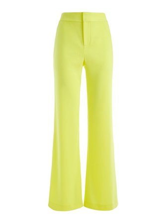 Deanna High Waisted Bootcut Pant In Lemon Sorbet | Alice And Olivia