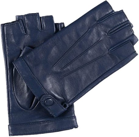 Amazon.com: YISEVEN Women’s Classic Sheepskin Leather Fingerless Gloves Lined Classic Soft Sheepskin 1/2 Half Finger Button Punk Motorcycle Cycling Fitness Touchscreen Warm Winter Glove, Purple 8.0"/XL: Clothing