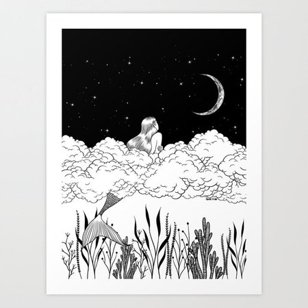 Moon River Art Print by hennkim | Society6
