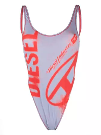 Diesel logo-print Swimsuit - Farfetch