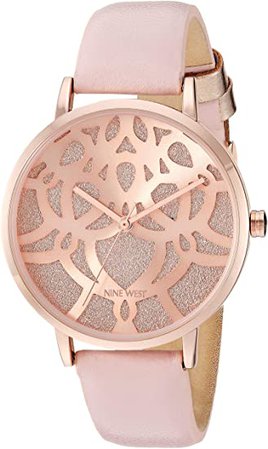 Amazon.com: Nine West Women's NW/2198RGPK Rose Gold-Tone and Pink Strap Watch: Watches