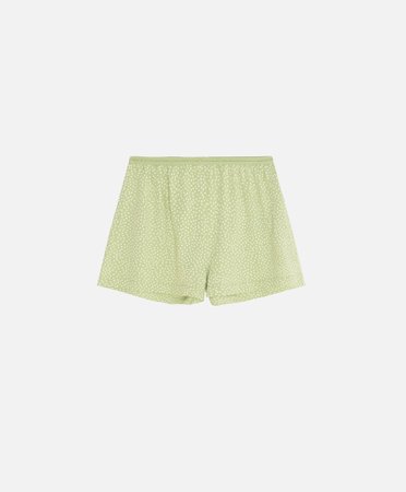 Pantalón corto topitos verde - Pijamas - Pijamas y homewear | Oysho España