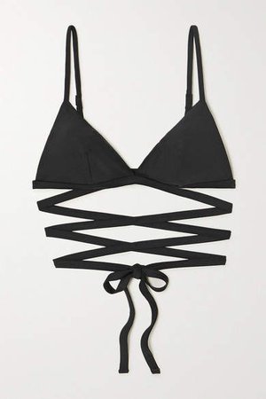 Matteau - Wrap Triangle Bikini Top - Black