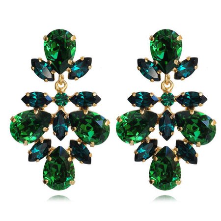 Selene Earrings / Dark Moss Green + Emerald earrings