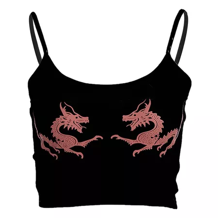 Chinese Style Dragon Totem Printed Spaghetti Straps Vest Women Sports Vest Running Tops Comfortable Clothes-in Running Vests from Sports & Entertainment on Aliexpress.com | Alibaba Group
