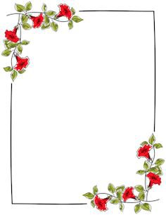 (22) Pinterest - Floral Border | margaritas con crayolas.