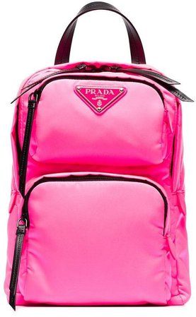 pink logo one shoulder backpack
