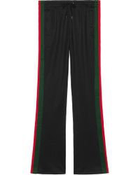 Gucci Synthetic Technical Jersey Flare Pants in Black for Men - Lyst