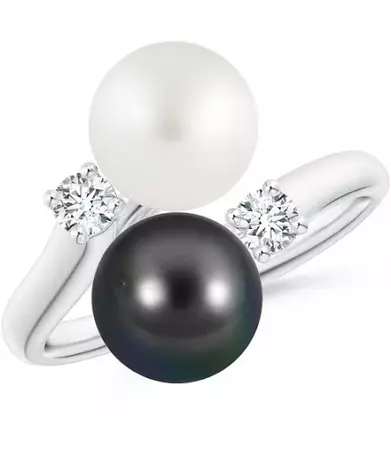 pearl and black ring - Google Search