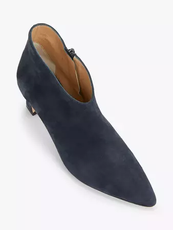 John Lewis Waverly Suede Shoe Boots, Navy at John Lewis & Partners